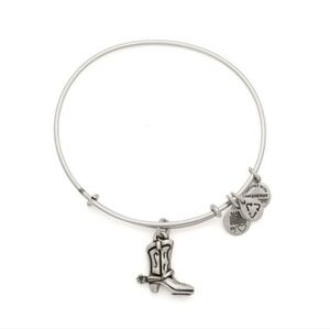 Alex and Ani Vintage Cowboy Boot Charm Bangle Bracelet